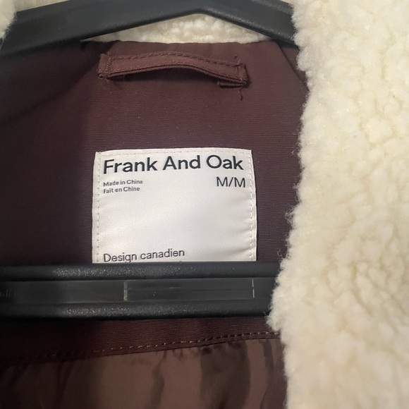 Frank & Oak Brown Jacket with Sherpa Collar - Picture 2 of 4